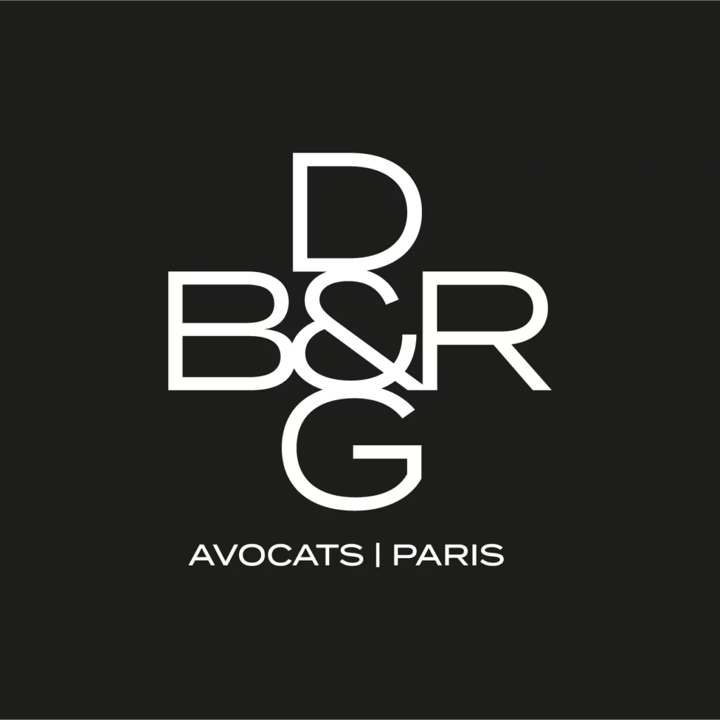Logo BDRG en blanc sur fond noir, conçu par Nicolas Montis, designer UI/UX à Bordeaux