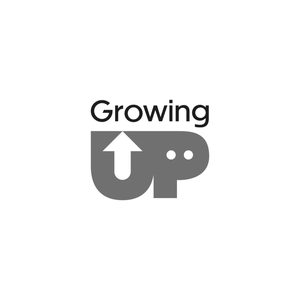 Favicon en niveaux de gris de Growing UP