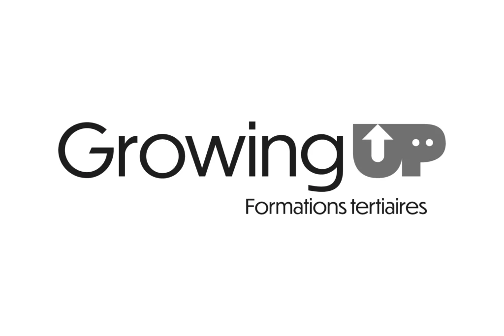 Logo Growing UP en niveaux de gris