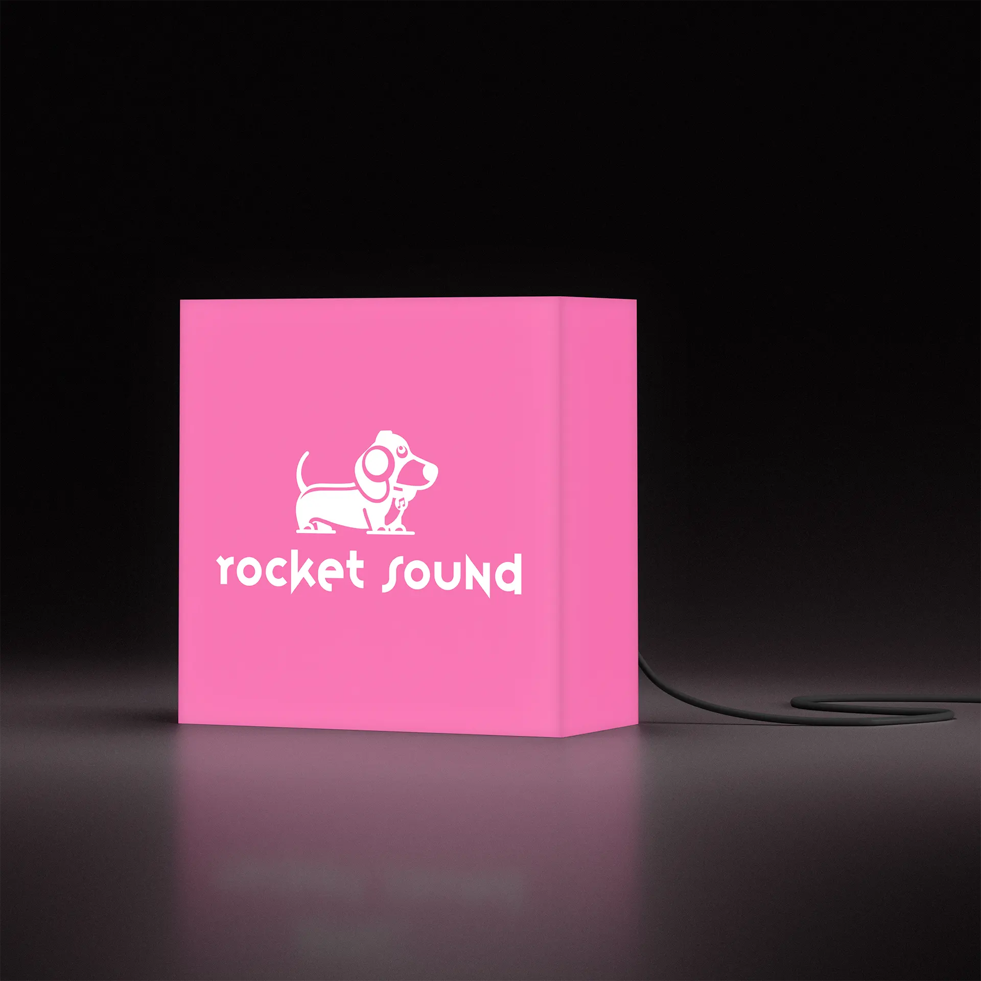 Mockup Lampe rose Rocket Sound music application Nicolas Montis Designer UI Bordeaux - design par Nicolas Montis, UI/UX à Bordeaux