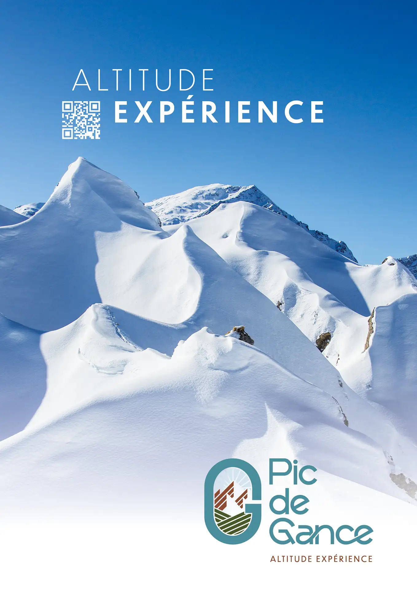 Affiche Pic de Gance Altitude Expérience, montagnes enneigées