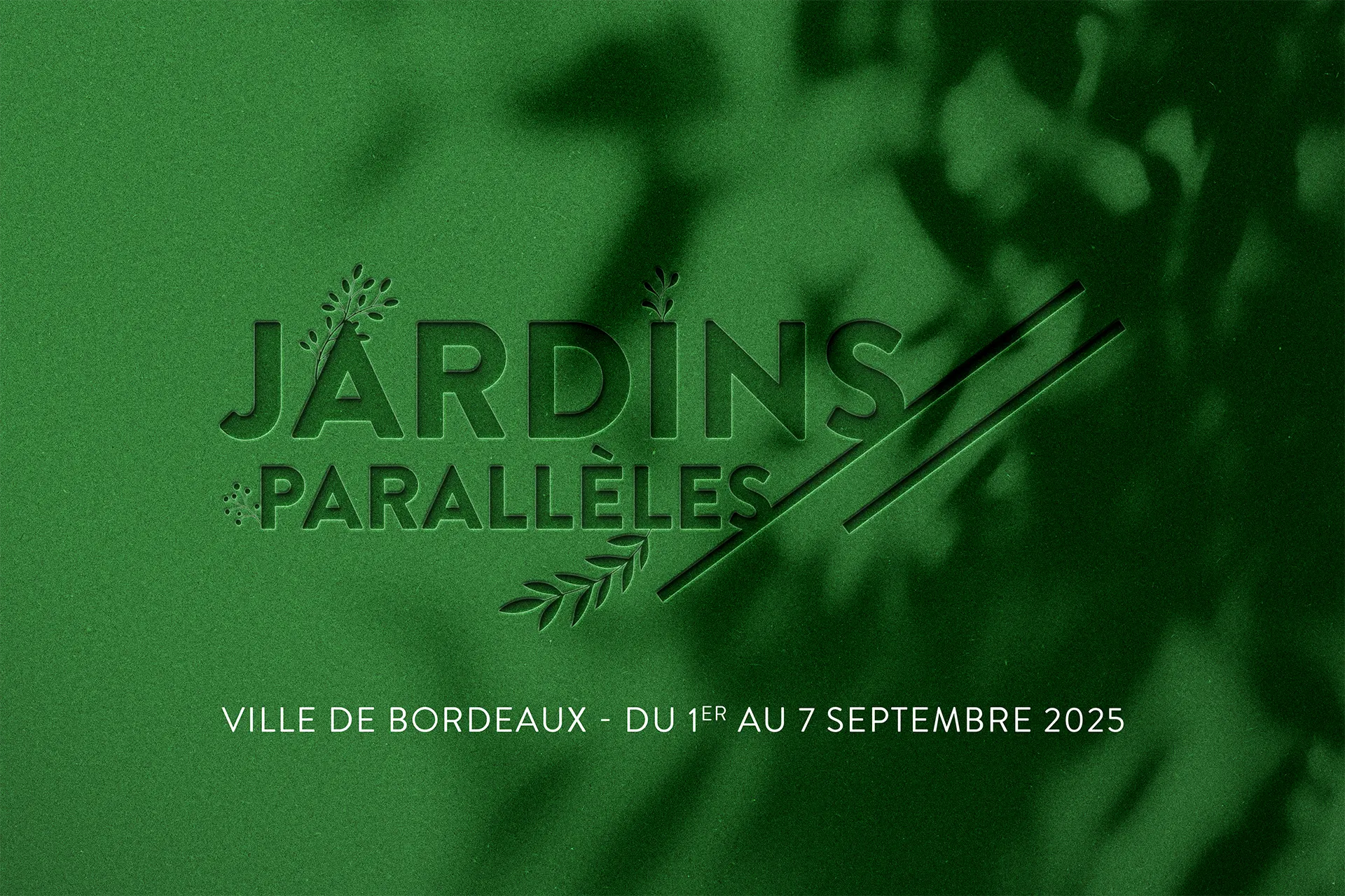 Visuel de programme imprimé pour l’événement Jardins Parallèles à Bordeaux